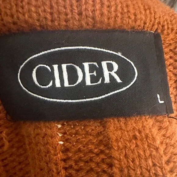 CIDER Retro Button Up Cropped Geometric Polo Knit Top Women’s Size Large - Picture 7 of 12